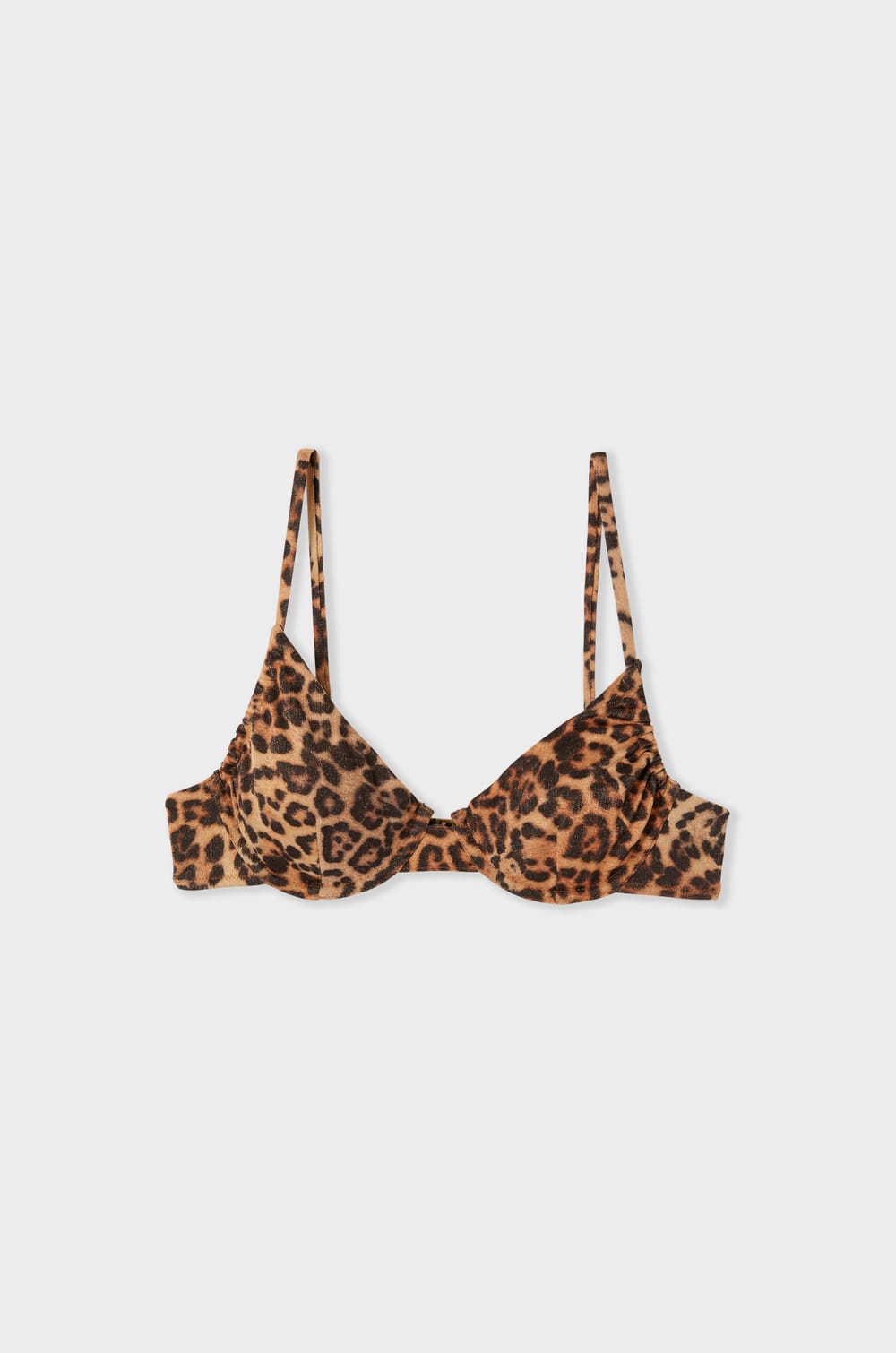 Haut de maillot de bain corbeille ajustable paillet&eacute; et imprim&eacute; l&eacute;opard;${refinementColor}