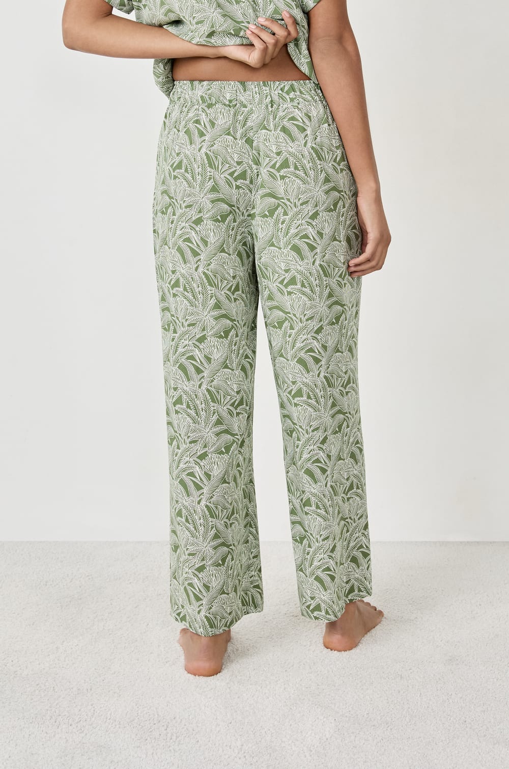 Printed Pajama Pants;${refinementColor}