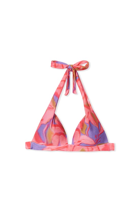 Haut de maillot de bain triangle fleuri;${refinementColor}