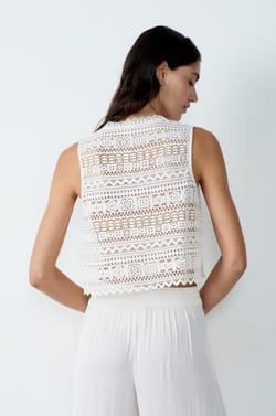 Lace Tank Top with Tie;${refinementColor}