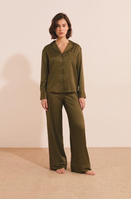 Pantalon de pyjama &agrave; rayures;${refinementColor}