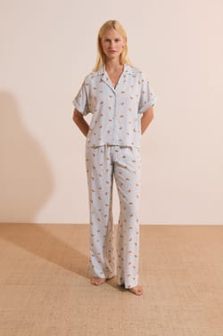 Chemise de pyjama &agrave; motifs croissants;${refinementColor}