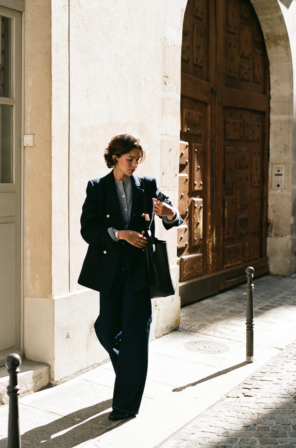 Manteau crois&eacute; court avec laine;${refinementColor}