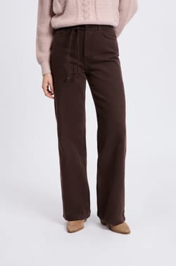 Pantalon large avec cordon en coton;${refinementColor}