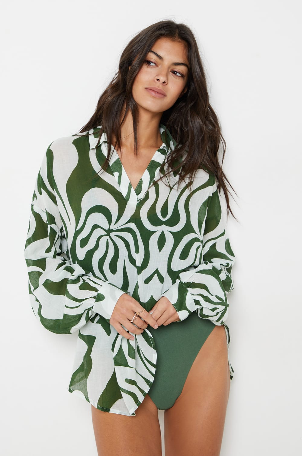 Krótka tunika z motywem;${refinementColor}