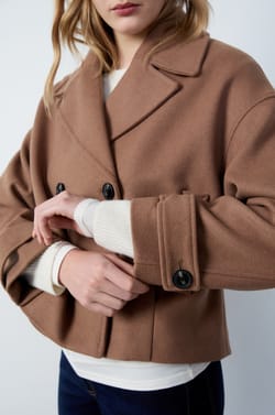 Veste caban court;${refinementColor}