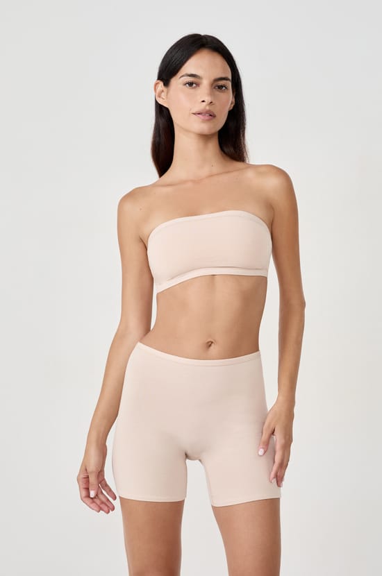 Short cycliste en coton biologique extensible;${refinementColor}