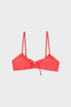 Haut de maillot de bain brassi&egrave;re satin&eacute; avec pads amovibles;${refinementColor}