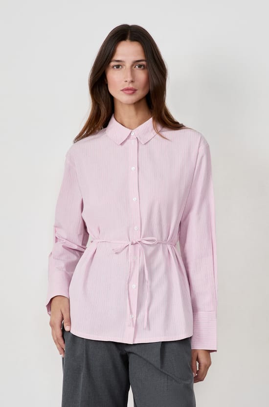 Long-sleeved poplin shirt;${refinementColor}