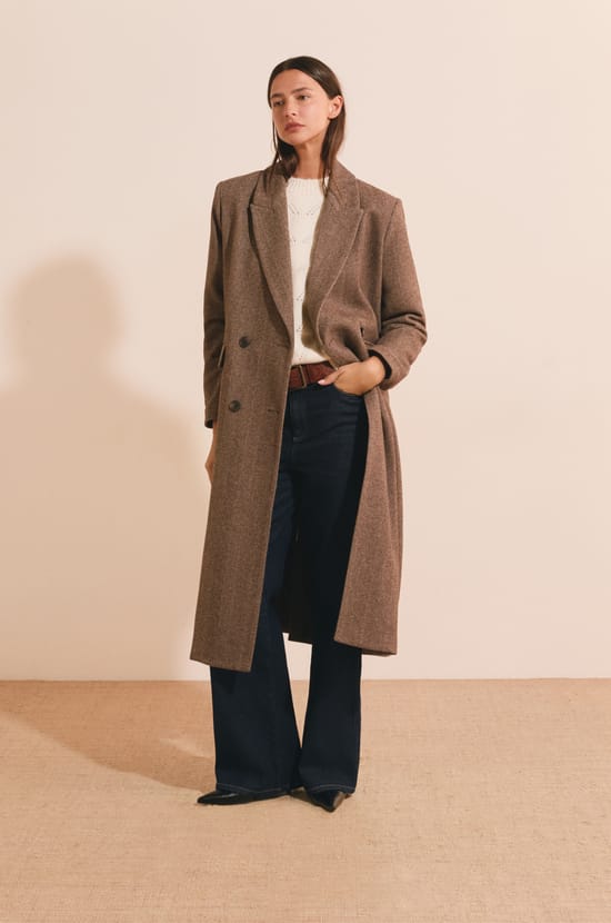 Manteau long avec laine;${refinementColor}