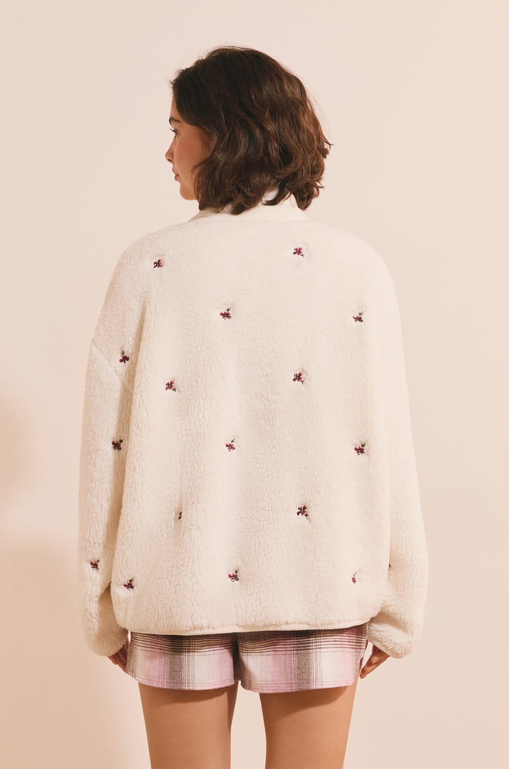 Veste avec motif floral;${refinementColor}