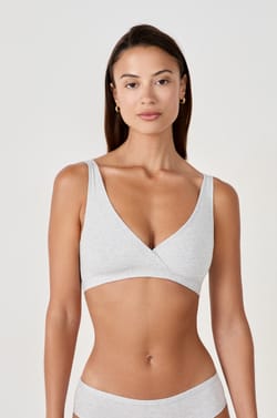 Reversible bralette in stretch organic cotton;${refinementColor}