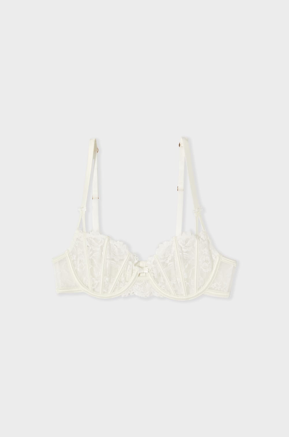 Soutien-gorge balconnet en dentelle;${refinementColor}