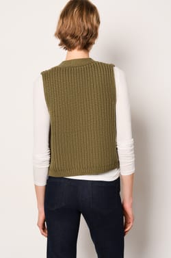 Sleeveless Cardigan;${refinementColor}