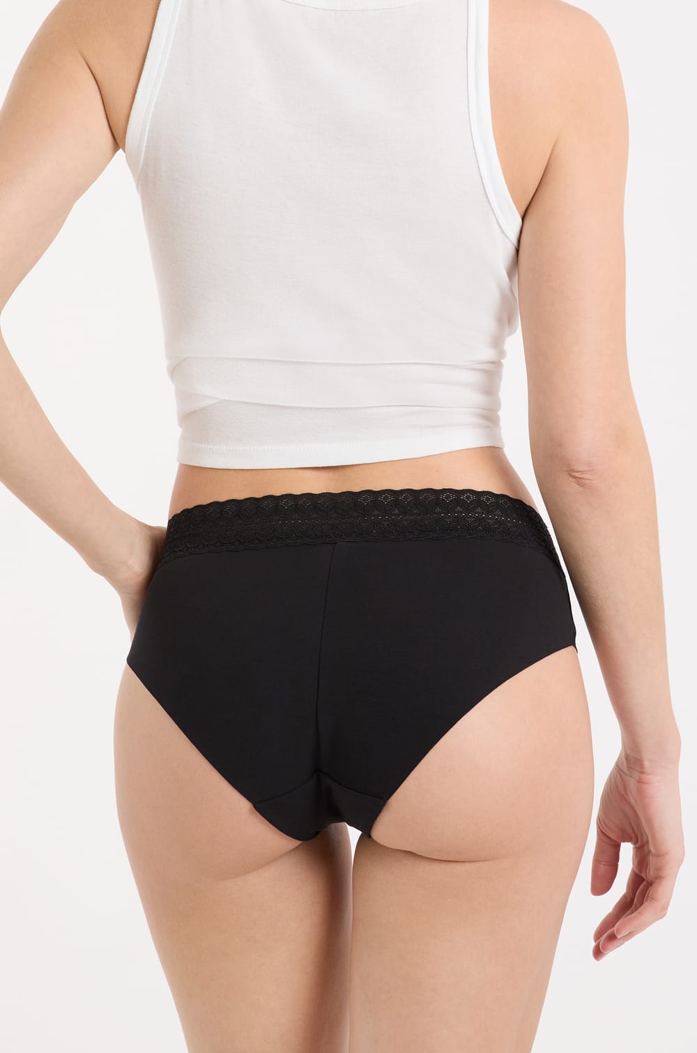 Cotton Boyshort with Back Seam;${refinementColor}