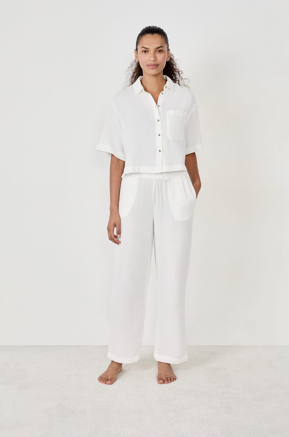 Pantalon de pyjama 100% coton;${refinementColor}