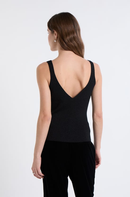 Débardeur côtelé irisé;${refinementColor}