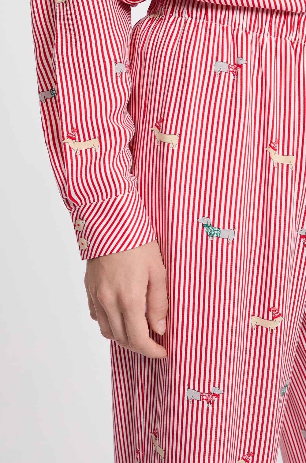 Patterned Pajama Pants;${refinementColor}