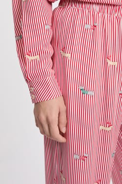 Patterned Pajama Pants;${refinementColor}