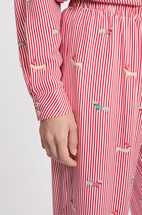 Pantalon de pyjama à motifs;${refinementColor}