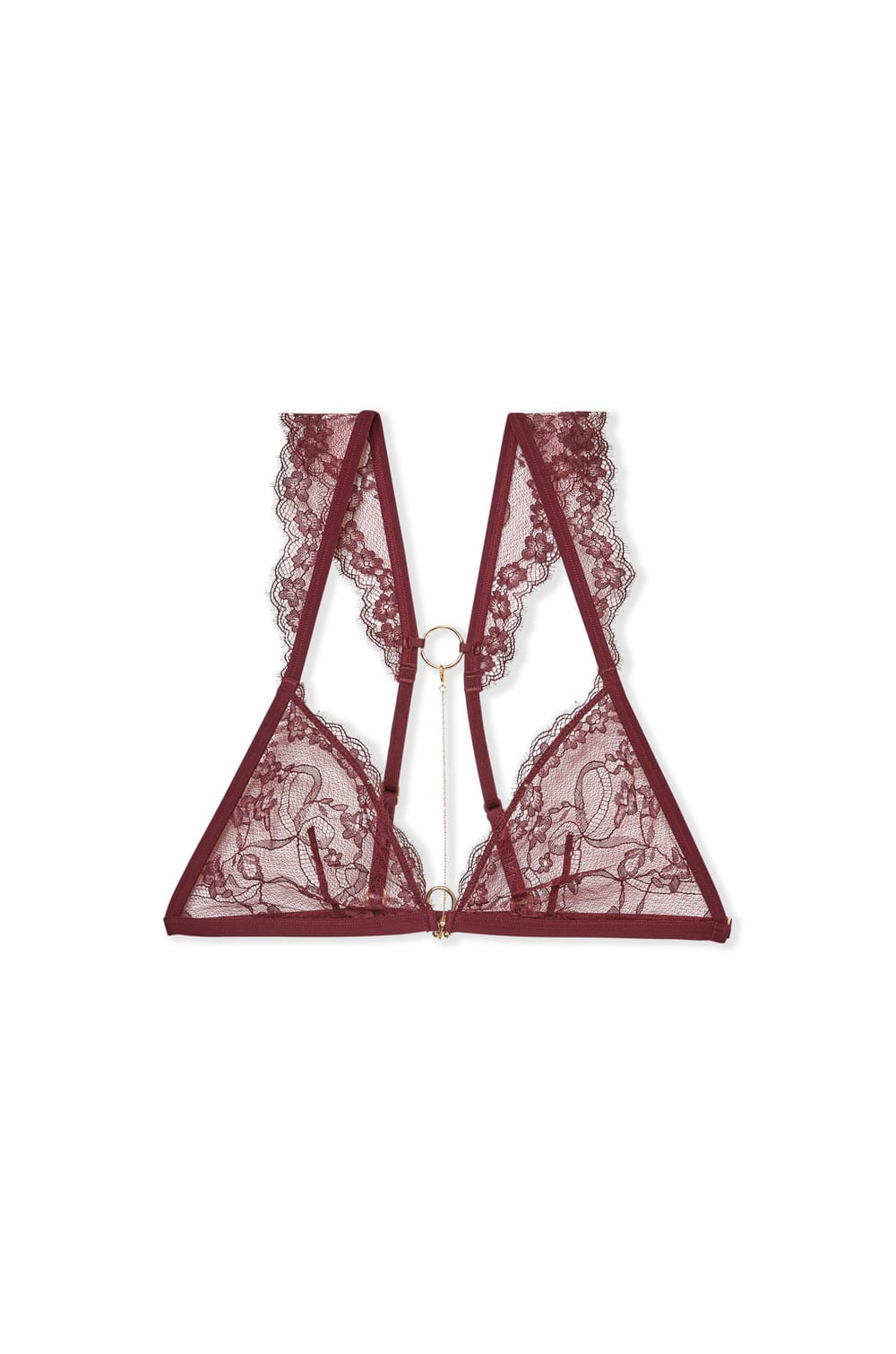 Soutien-gorge triangle sans armature en dentelle;${refinementColor}