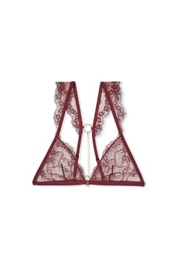 Soutien-gorge triangle sans armature en dentelle;${refinementColor}