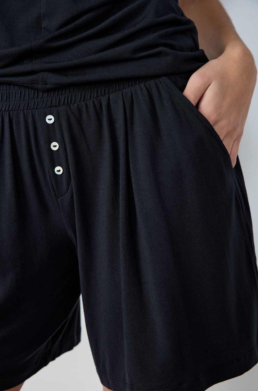 Short de pijama liso;${refinementColor}