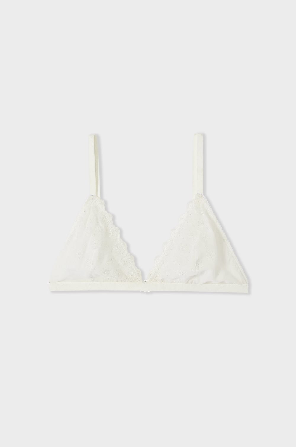 Soutien-gorge triangle avec broderie;${refinementColor}