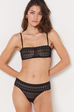 Bandeau en dentelle bretelles amovibles;${refinementColor}