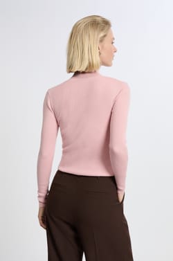 Jersey de manga larga con cuello alto y lana;${refinementColor}