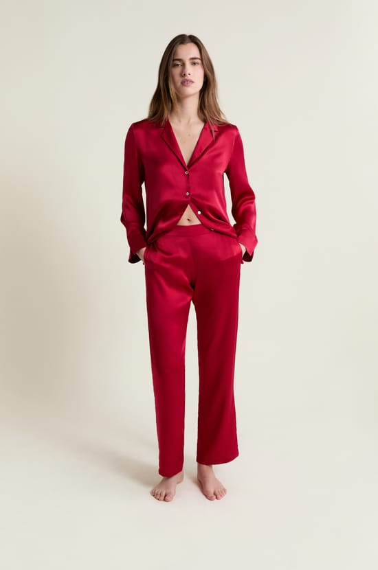 Silk Pyjama Trousers;${refinementColor}