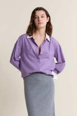 Striped Shirt with Cotton;${refinementColor}