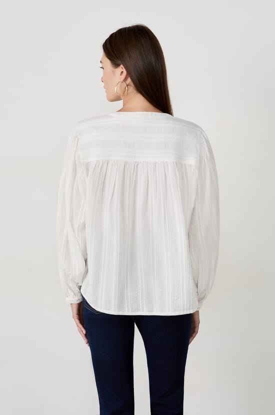 Camisa de manga larga con bordados;${refinementColor}