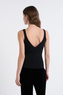 Iridescent Ribbed Tank Top;${refinementColor}