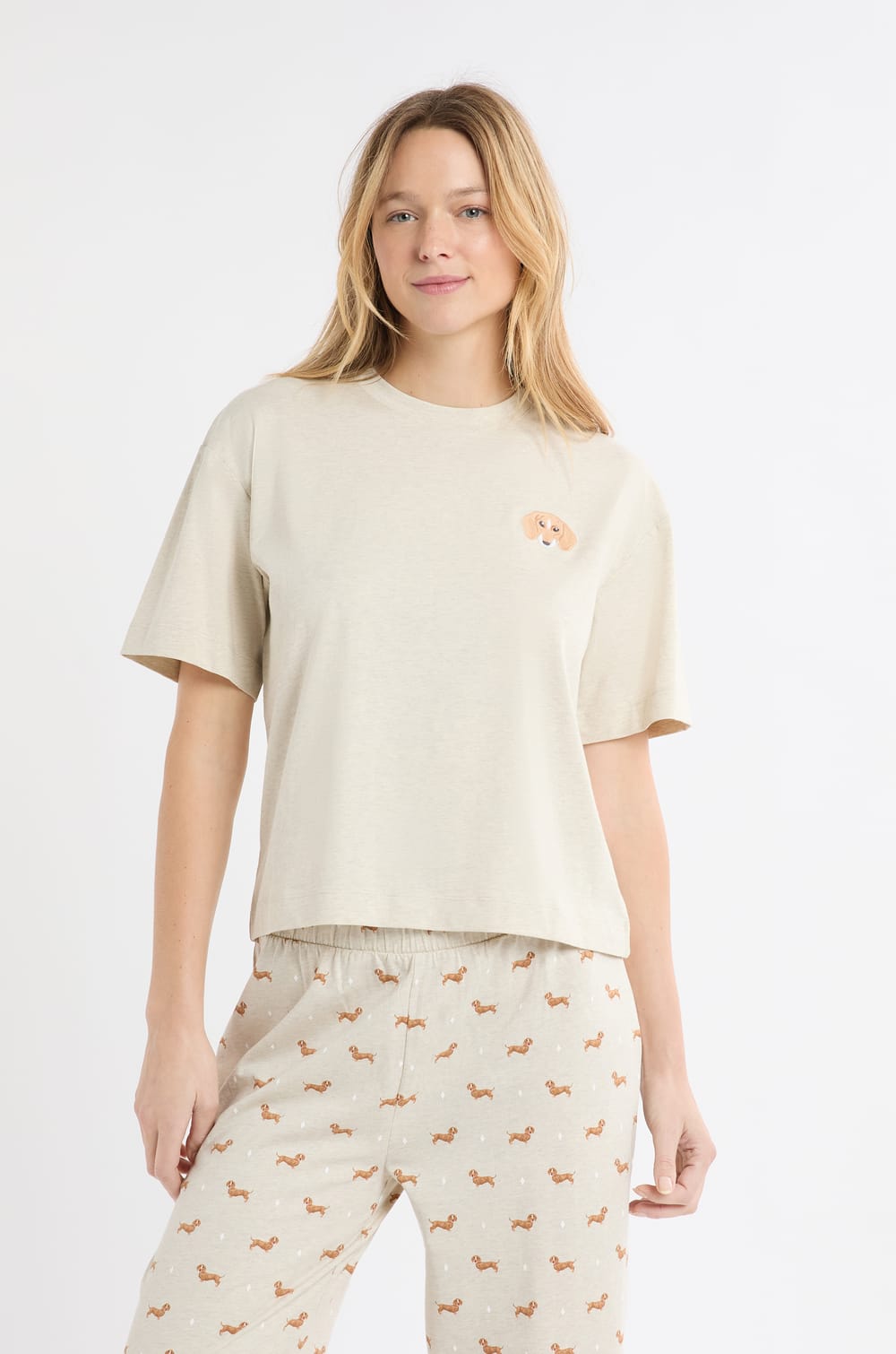 2-teiliges Pyjama-Set mit Dackel-Motiven;${refinementColor}