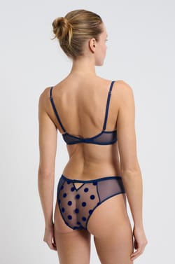 Bra No.9 - Balconette in flocked tulle;${refinementColor}