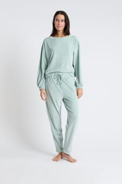 Sweatshirt de pyjama en velours;${refinementColor}