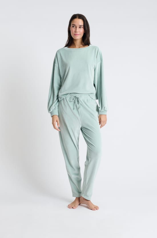 Sweatshirt de pyjama en velours;${refinementColor}