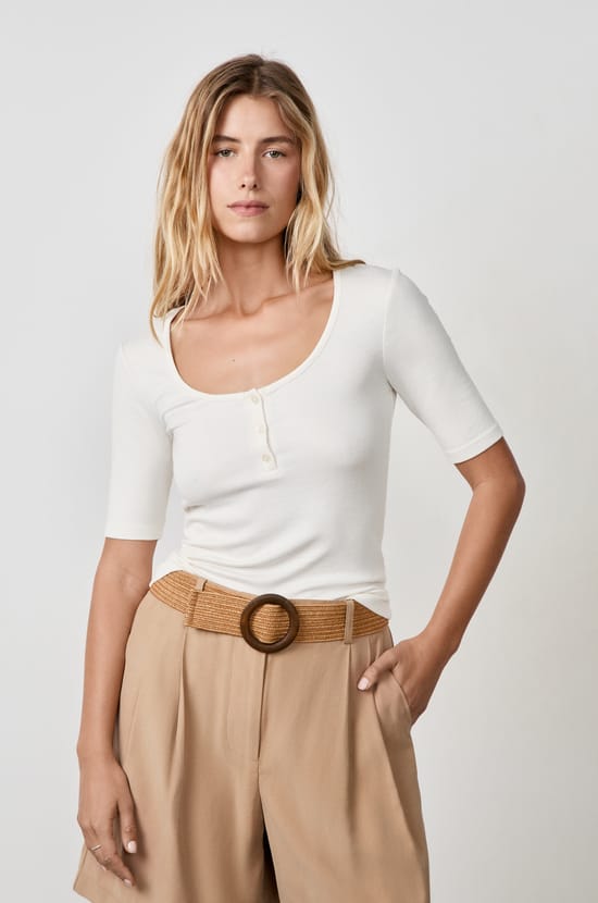 3/4 Sleeve T-shirt;${refinementColor}