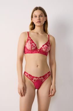Balconette Bra Floral Lace;${refinementColor}