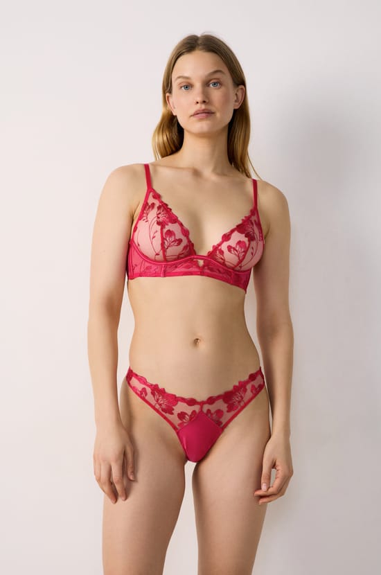 Soutien-gorge corbeille broderie florale;${refinementColor}