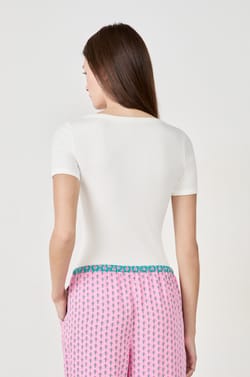 T-shirt de pyjama manches courtes;${refinementColor}