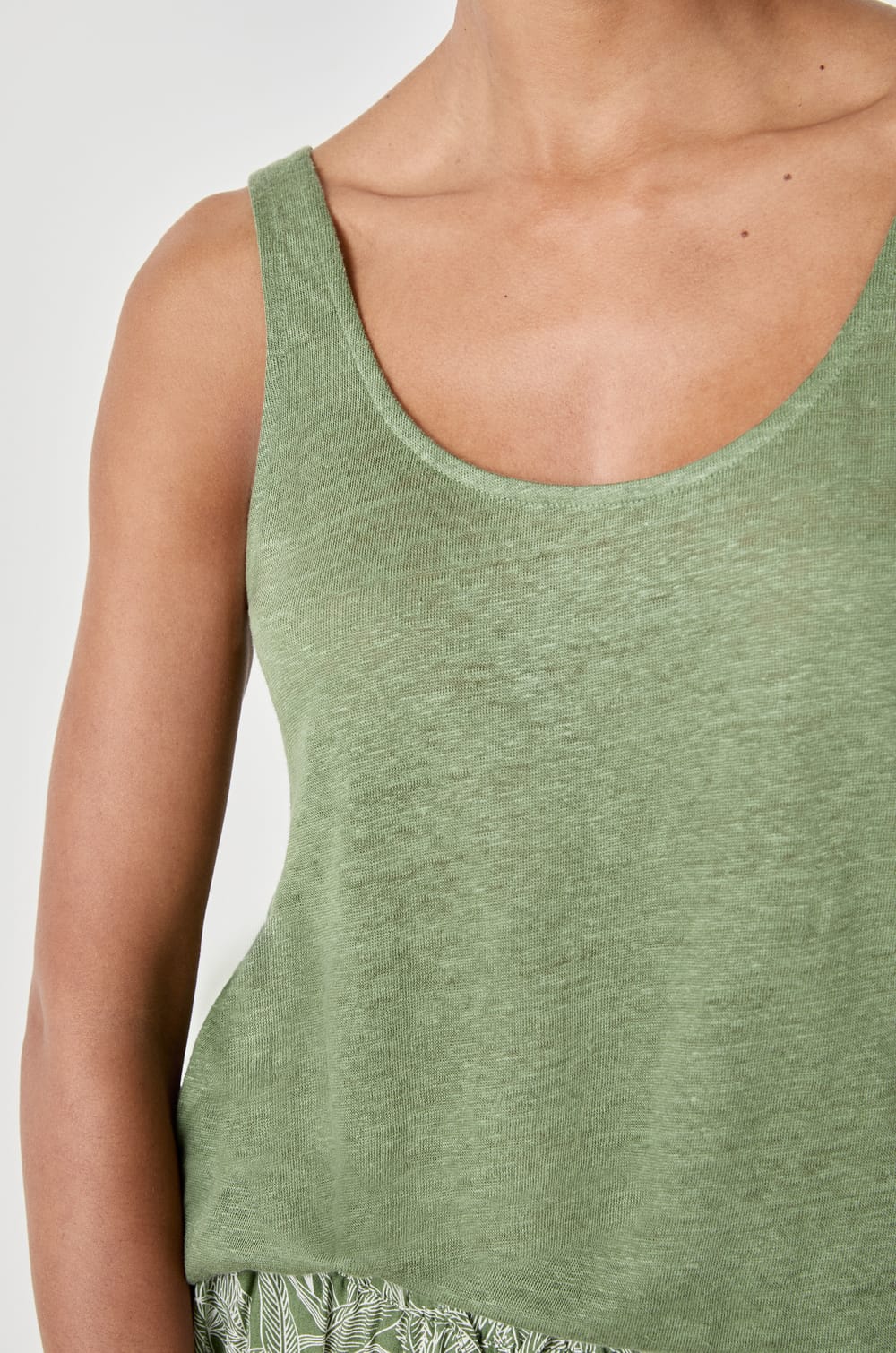 100% Linen Tank Top;${refinementColor}