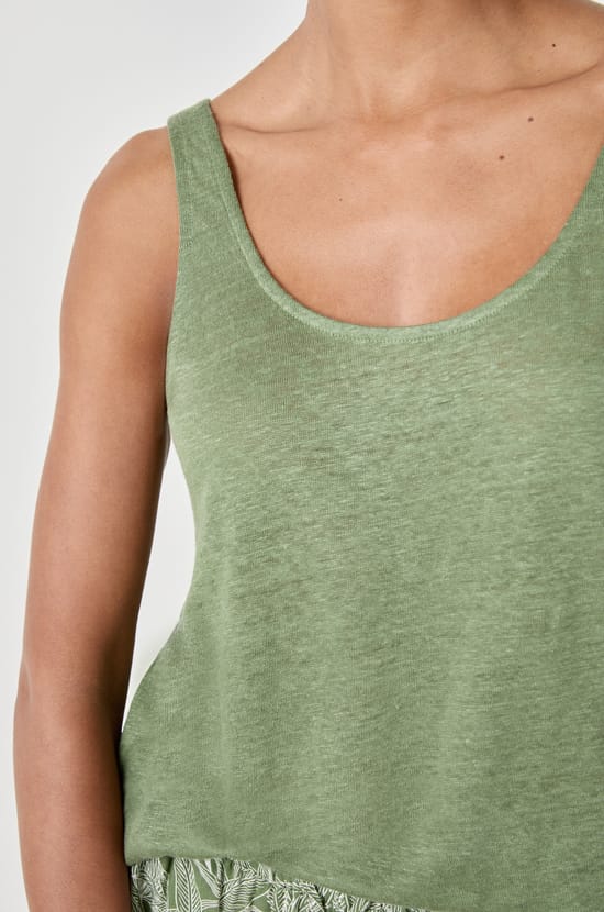 100% Linen Tank Top;${refinementColor}