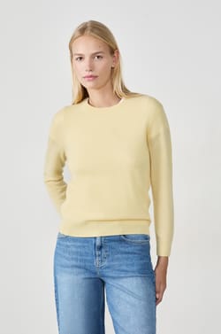 Jersey de cuello redondo de cachemira;${refinementColor}