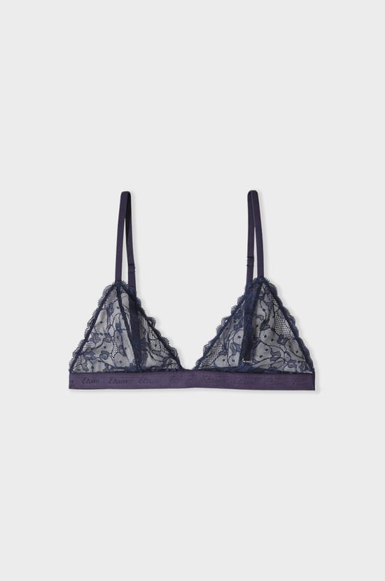 Soutien-gorge triangle en dentelle;${refinementColor}