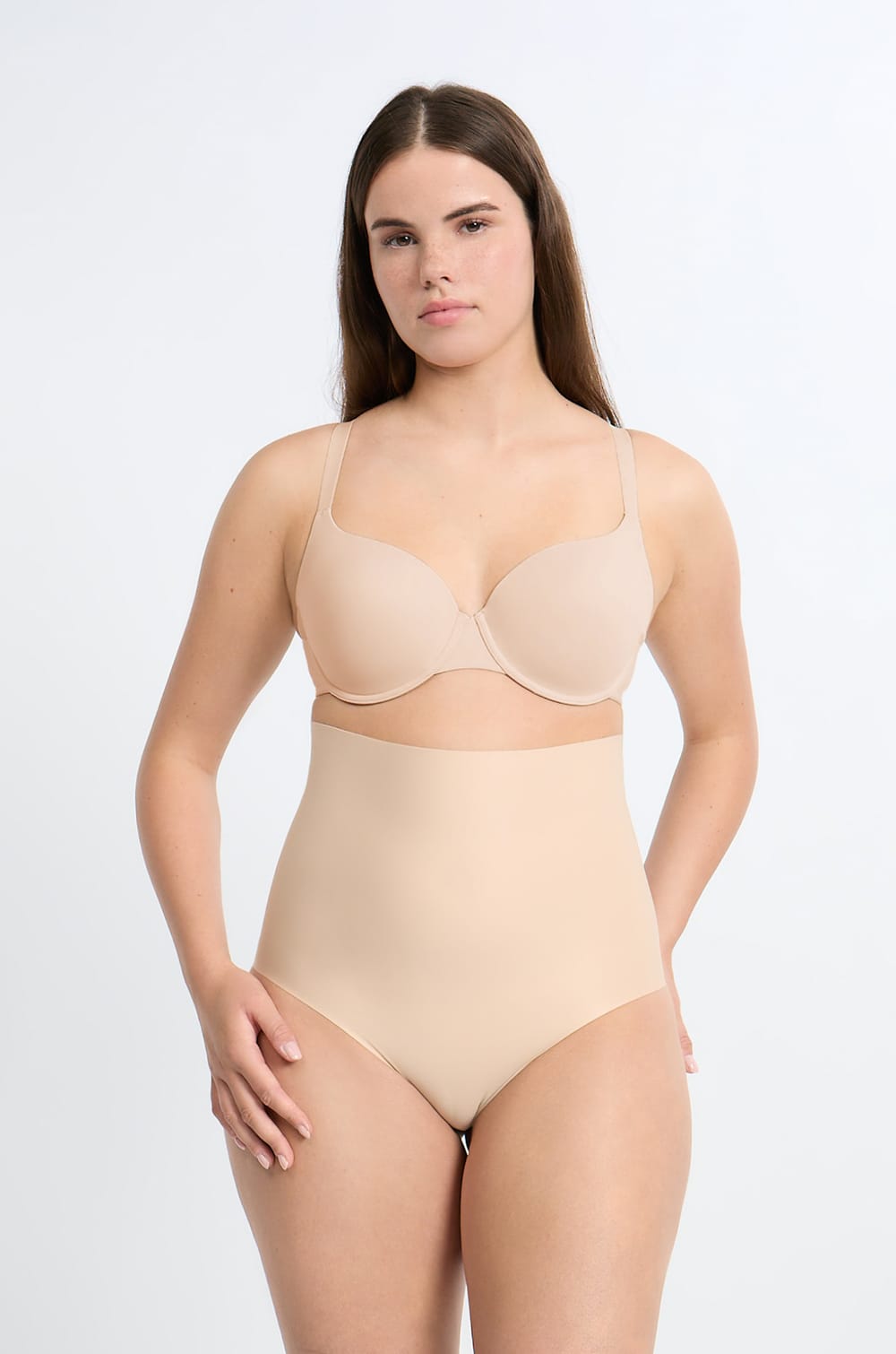 Braguita moldeadora de cintura alta - Sujeción fuerte;${refinementColor}