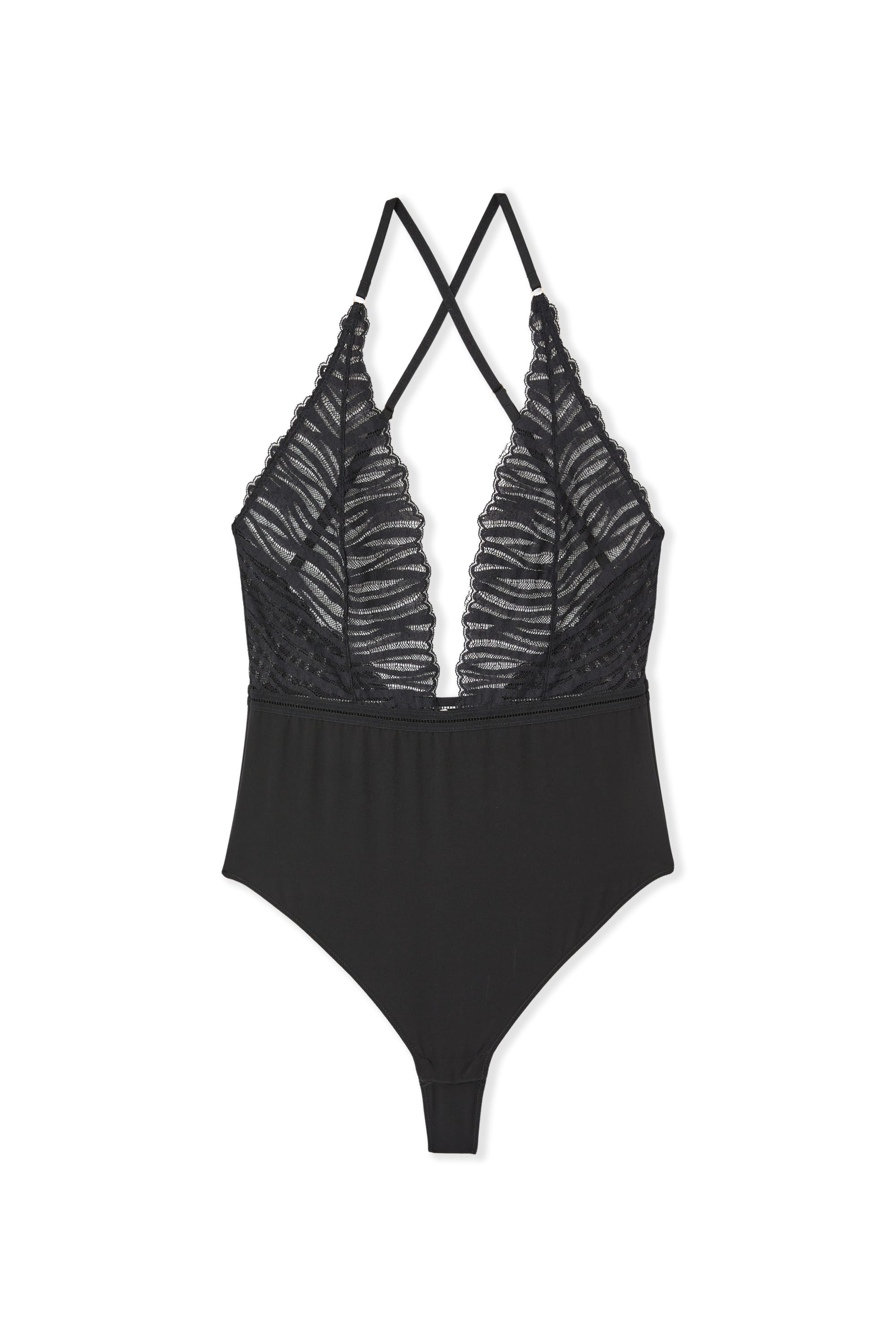 Lace Bodysuit - ONYX - NOIR - ETAM