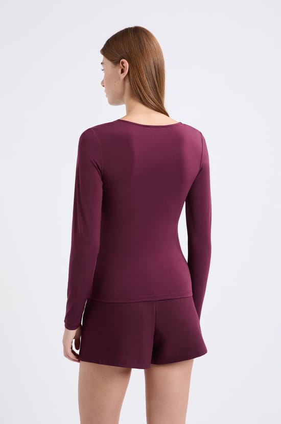 Long-sleeved T-shirt with ring;${refinementColor}