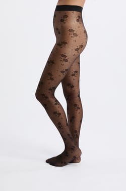 Collant transparent à motifs;${refinementColor}